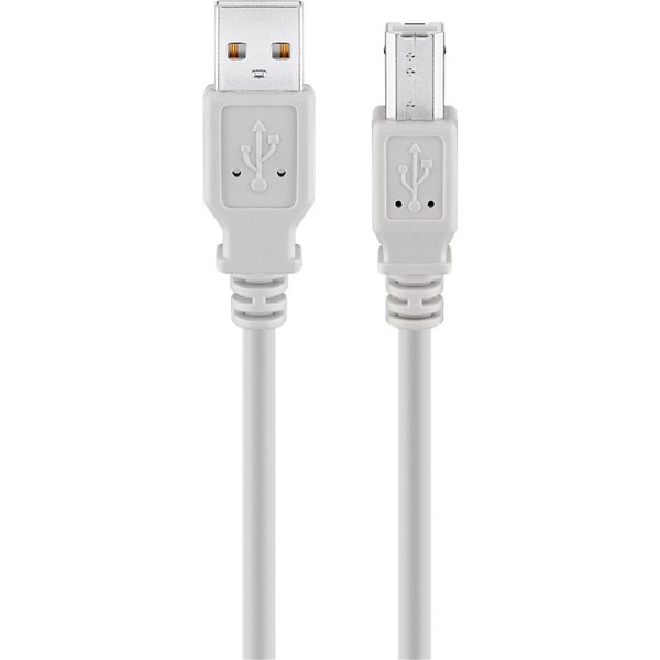 Goobay 50953 USB-A apa - USB-B apa 2.0 Nyomtató kábel - Szürke (1.8m)