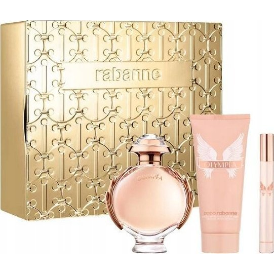 Rinkinys Paco Rabanne Olympea moterims: kvapusis vanduo EDP, 80 ml + kūno losjonas, 100 ml + kvapusis vanduo EDP, 10 ml