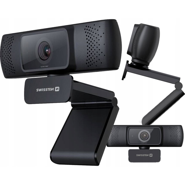 Swissten FHD 1080p Webkamera Autofókusz Beépített Mikrofon