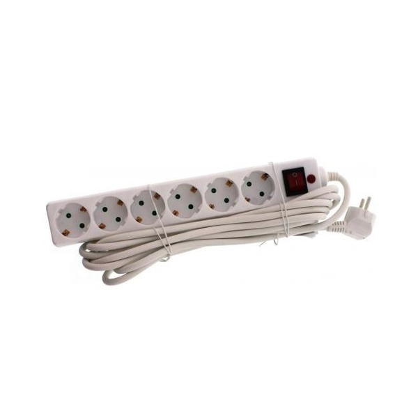 Well hálózati túlfeszültségvédő elosztó 6-os 5 m (EXTS-6S5M-PROTS-WL)