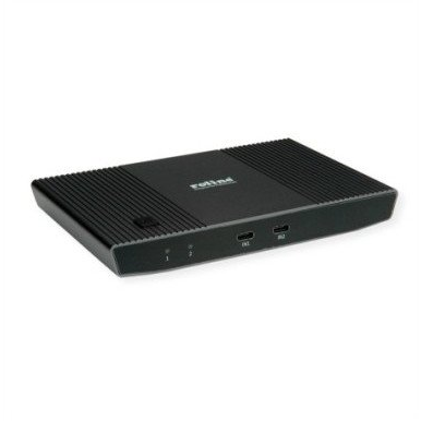 ROLINE KVM kapcsoló USB hub HDMI 4K 60Hz 2x USB A + 1x USB C