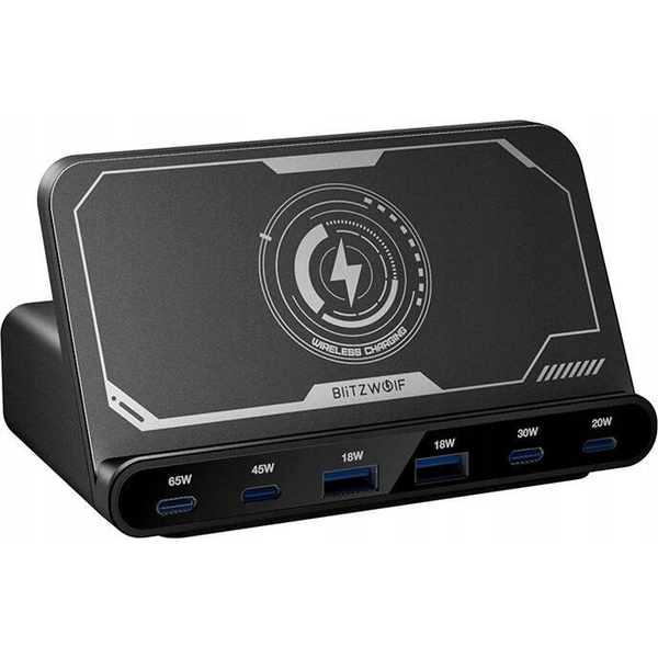 Blitzwolf BW-S27 Síťová a Bezdrátová Qi Nabíječka QC4+ PD3.0 7v1 160W