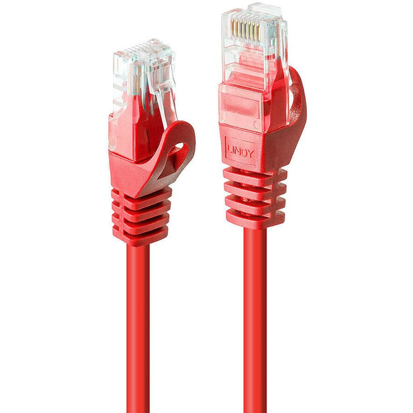 Lindy Rj45/Rj45 Cat6 7.5m netværkskabel Rød 7,5 m U/UTP (UTP)