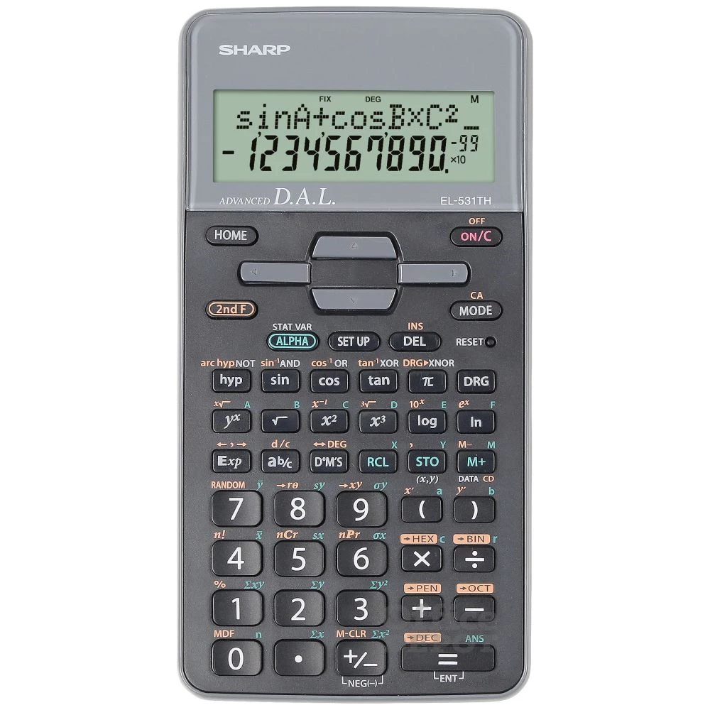 Sharp EL531TGGY Elem / Napelem 10 digit Asztali Számológép - Szürke (EL531TGGY)