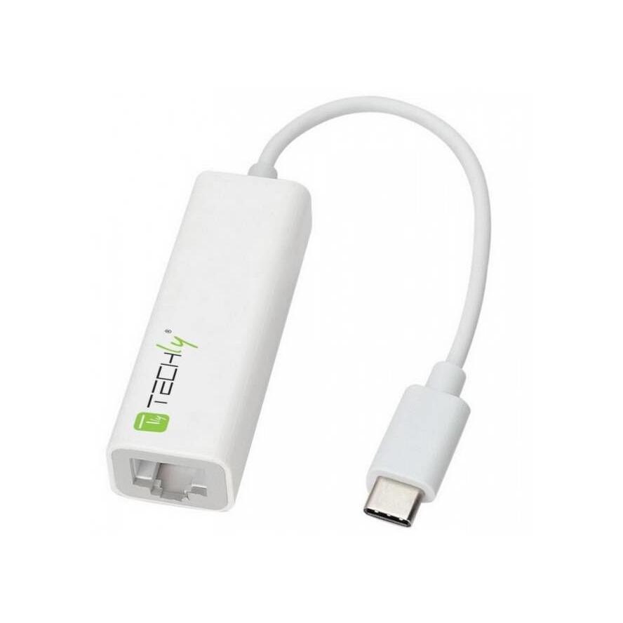 Techly Konverter Kabel USB3.1 TypeC Stecker-RJ45 Gigabit Eth (IADAP-USB31-ETGIGA)