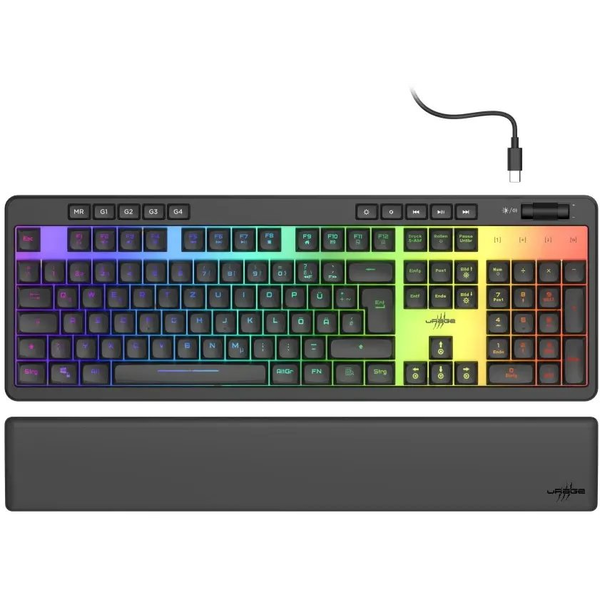 Hama 00217830 клавиатура Игри USB QWERTZ Немски Черен