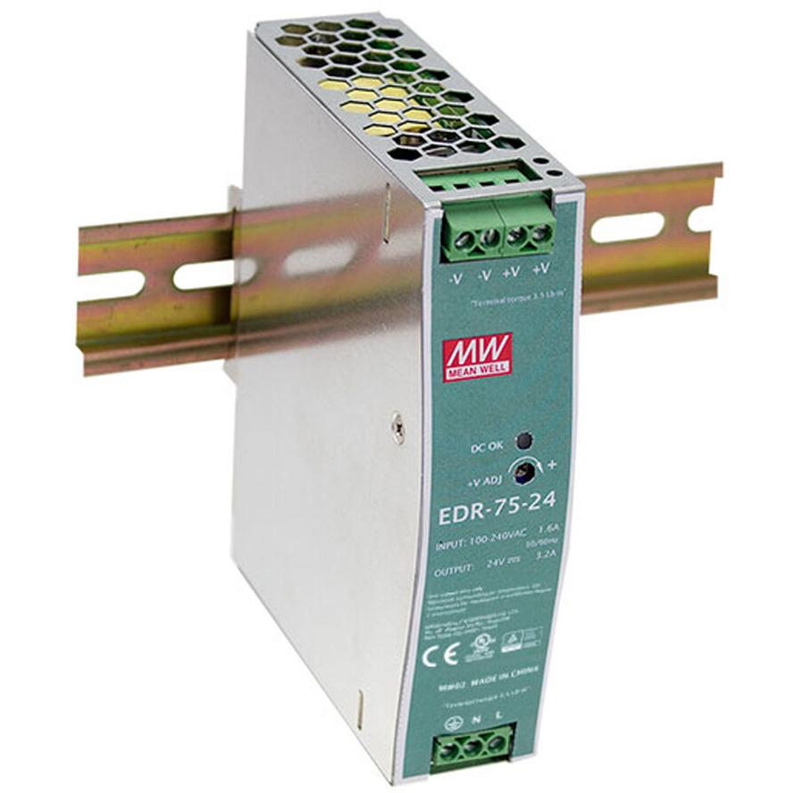 LevelOne ind. Netzteil POW-4821 48VDC 75W DIN-Schiene PoE (POW-4821)