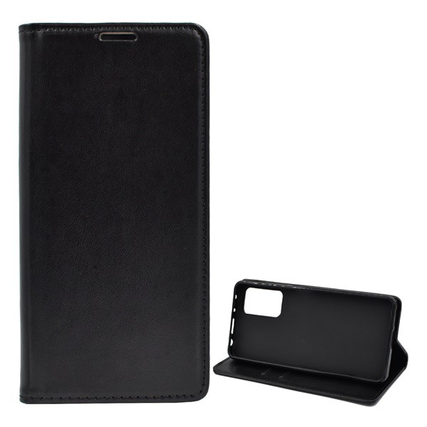 Tok álló, bőr hatású (FLIP, oldalra nyíló, asztali tartó funkció) FEKETE [Xiaomi Redmi Note 11 Pro] (5996591152332)