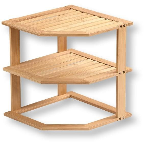 Kesper konyhai sarokpolc bambuszból (58804)