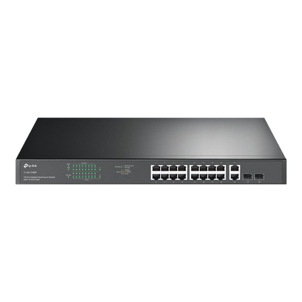TP-Link TL-SG1218MP netværksswitch Ikke administreret Gigabit Ethernet (10/100/1000) Strøm over Ethernet (PoE) 1U Sort