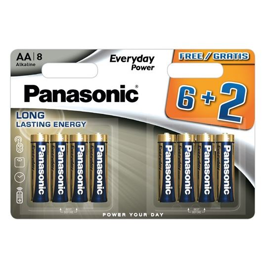 Батерии Panasonic Everyday Power AA, 8 броя