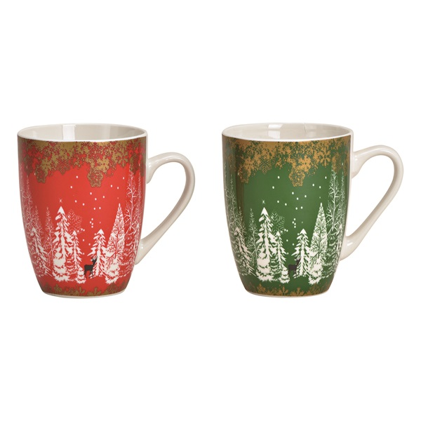 IRIS 340ml Porcelán bögre - Karácsonyi mintás (KARBÖG340_S)
