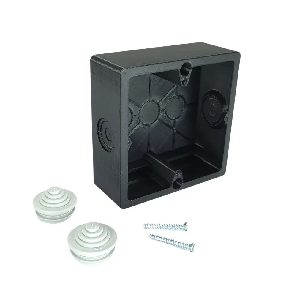 Kiemelő keret Shelly Wall Display-hez, Sonoff NSPanel-hez, NSPanel Pro-hoz fekete (DIN-KIE-WALLBOX-B) (DIN-KIE-WALLBOX-B)