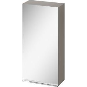 Cersanit Virgo 40 Fürdőszoba szekrény, tükör, 3 üvegpolc, soft close zsanérok, króm fogantyúk, laminált forgácslap, 80x40x16cm, Szürke