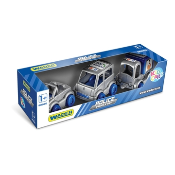 Wader KidCars: Rendőrségi szett, 3 db-os (60024) (60024)