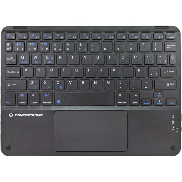 Conceptronic TOBIN01BES teclado Universal Bluetooth QWERTY Espanhol Preto
