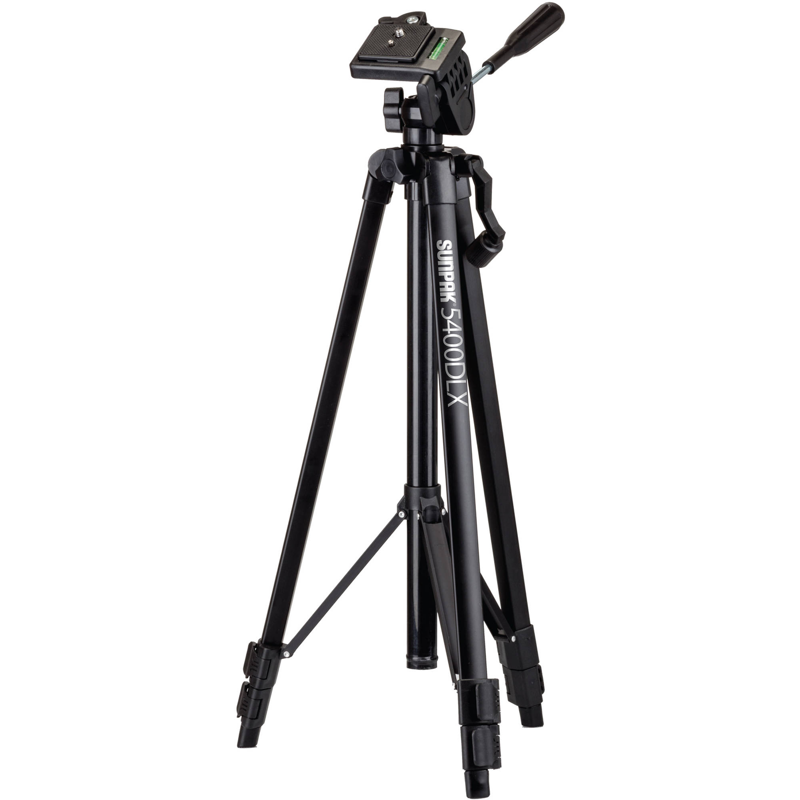 Sunpak 5400DLX Kamera állvány (Tripod) + Telefon és akciókamera adapter - Fekete (SP-620-540DLX)