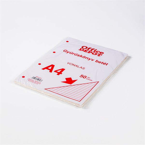 Office Depot A4 50 lapos vonalas gyűrűskönyv betét (2514-51)