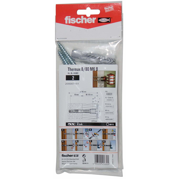Fischer THERMAX 8/80 M6 B Tipli (2db/csomag)