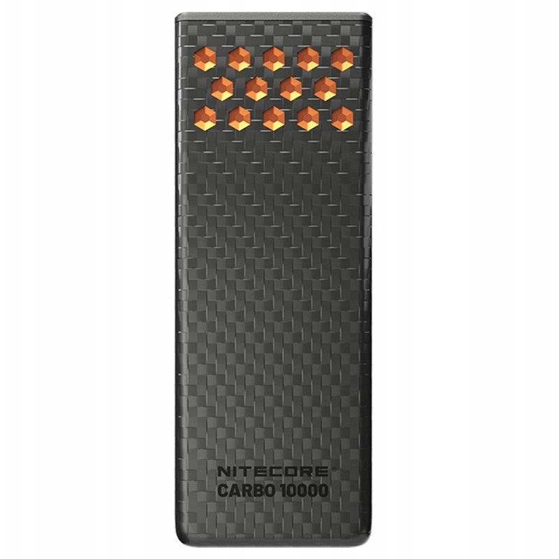 Външна батерия Nitecore Pass-Through 10 000 mAh, оранжево-сива