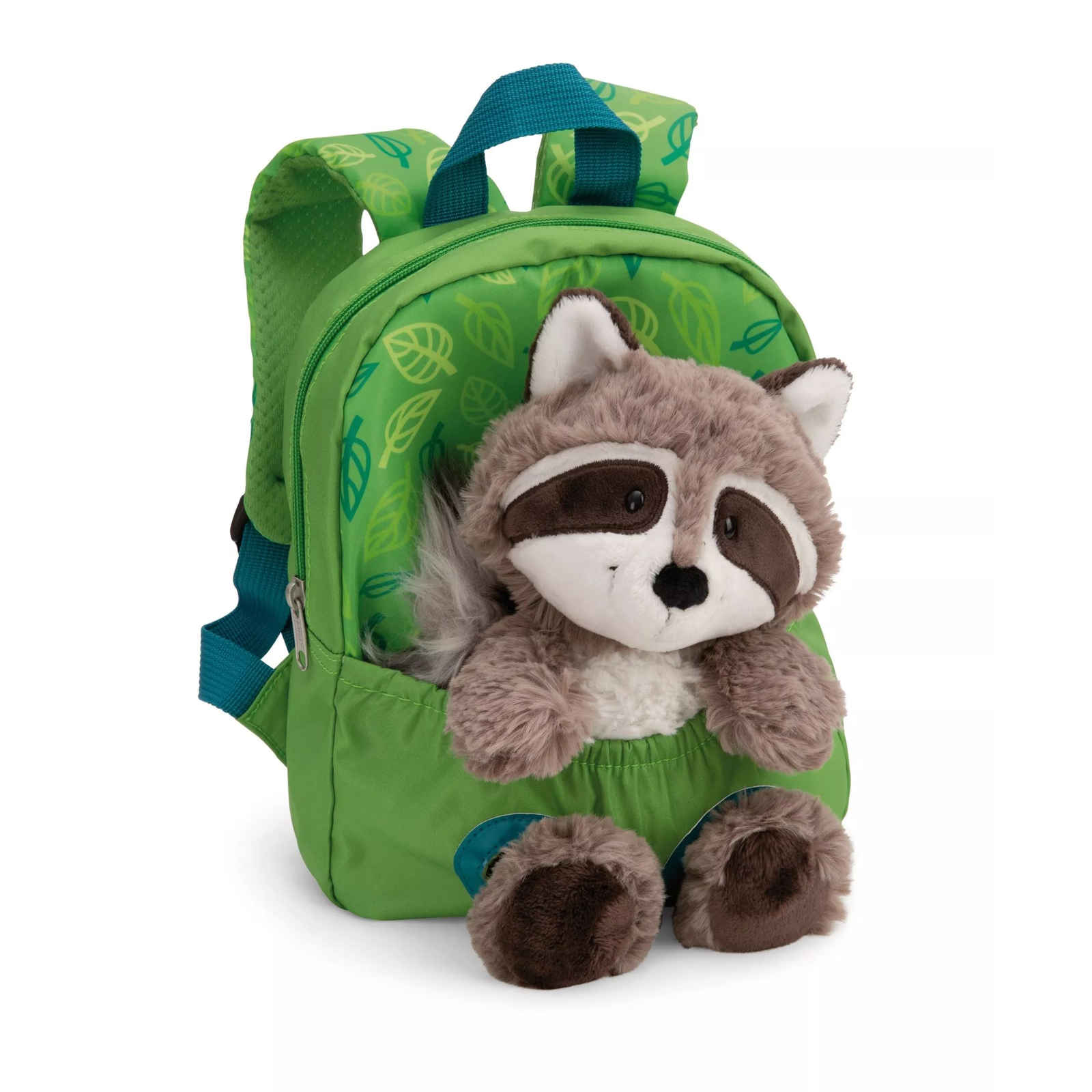 Nici Hátizsák kivehető Mosómedve plüssfigurával - Zöld 21 x 26 cm (61745)