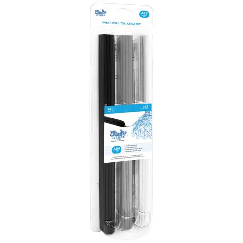 3Doodler FILAMENT 75 PCS ABS 3 COLORS AB-MONO-75 Zwart, Zilver, Wit 2 g