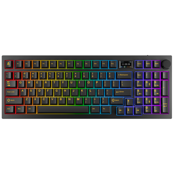 AVAX GM03 PRO 98% Gasket tri-mode Red Switch Wireless RGB Billentyűzet HUN - Fekete (5999574480835)