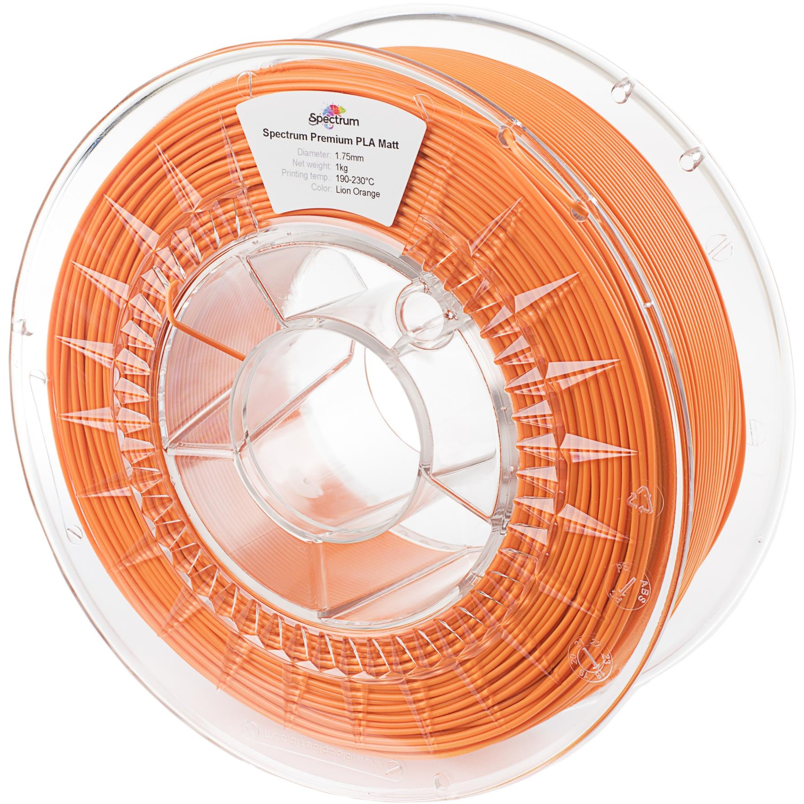 Spectrum 3D nyomtatószál, PLA Matt, 1,75 mm, Lion Orange, 1 kg (80239)