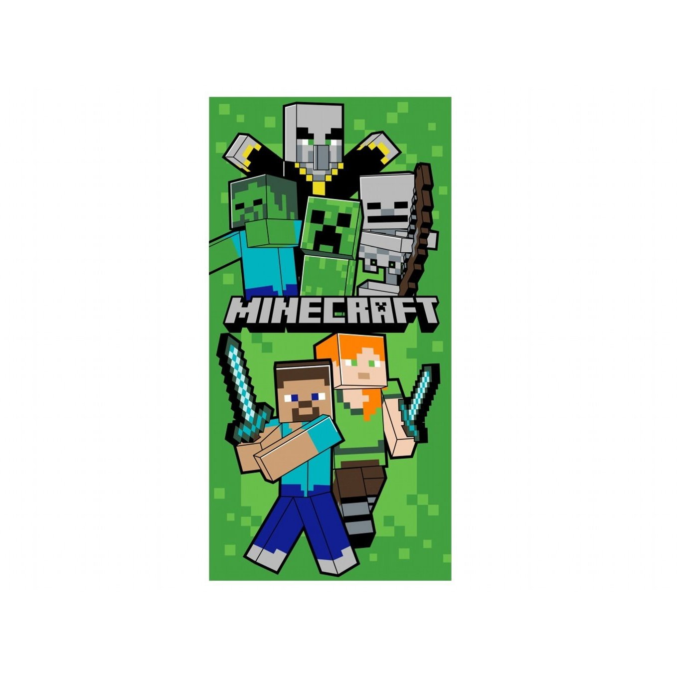 JERRY FABRICS Törölköző - Minecraft Lets Survive, 70×140 cm (8592753039656)
