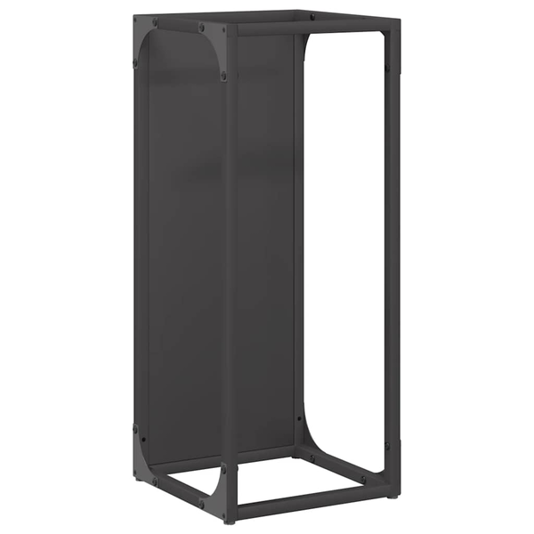fekete hidegen hengerelt acél tűzifatároló 25x25x60 cm