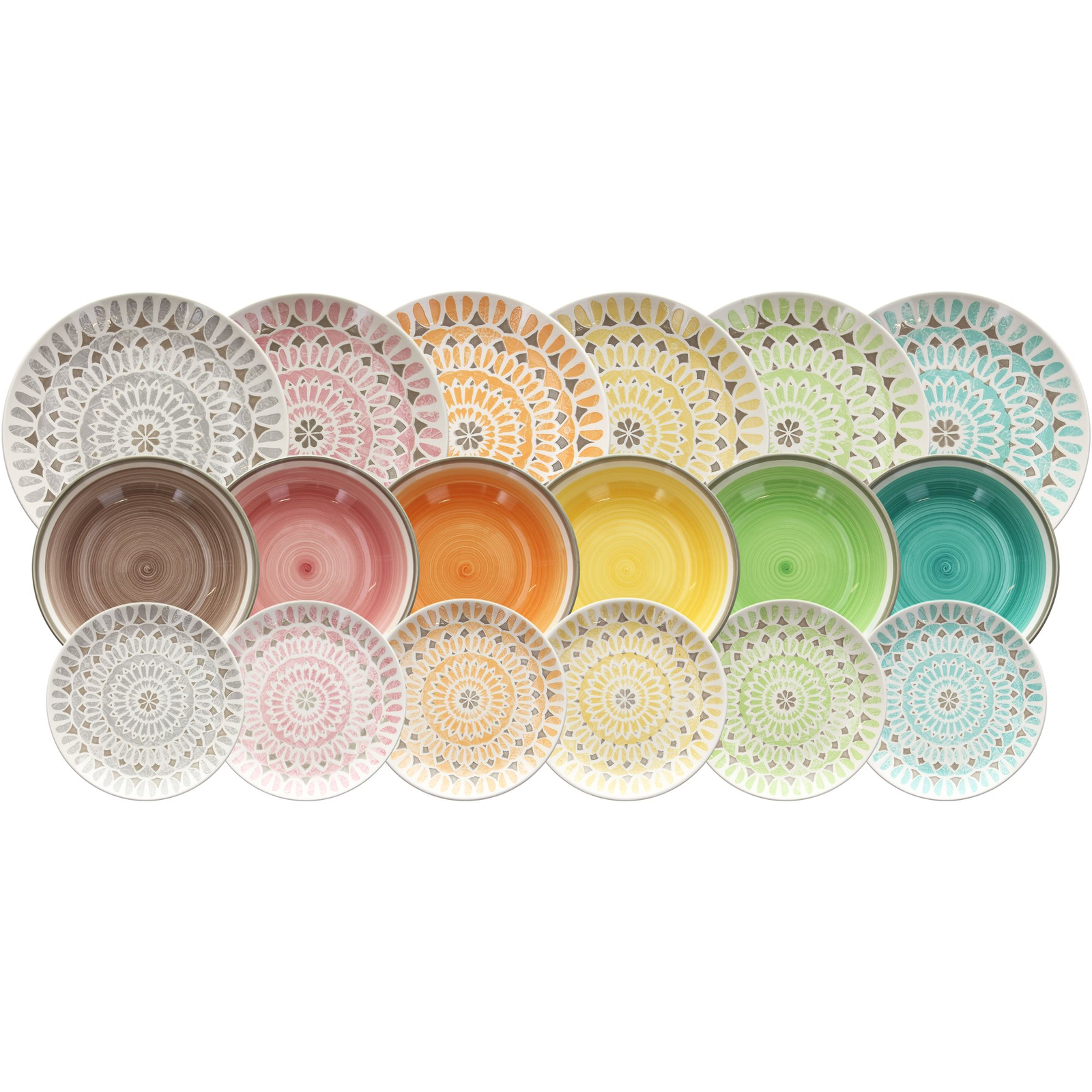 Tognana étkészlet 18 db LOUISE CAPETOWN MULTIC. (LS17018M064)