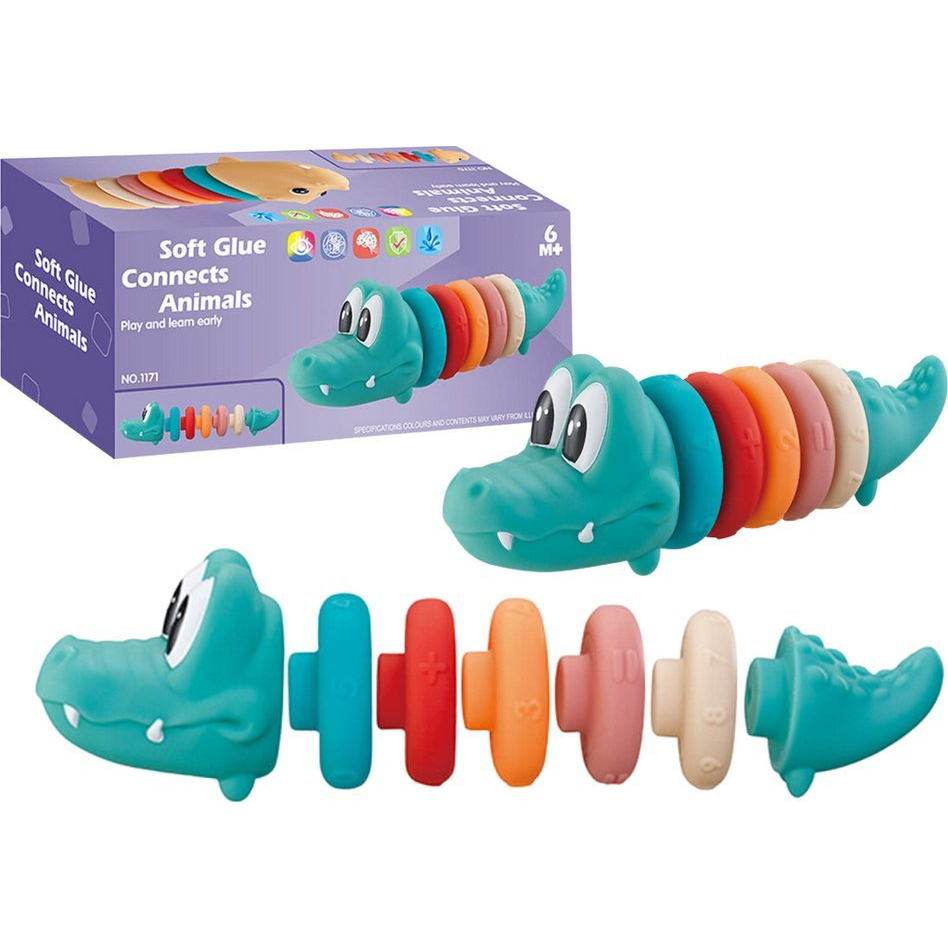 Oktatási Készlet Kisgyermekeknek Puha Piramis Krokodil 20458 (20458)