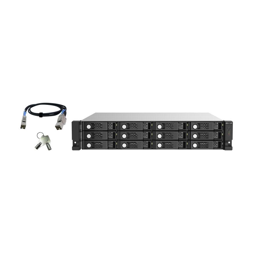 QNAP TL-R1220Sep-RP HDD/SSD ház Fekete, Szürke 2.5/3.5" (TL-R1220Sep-RP)