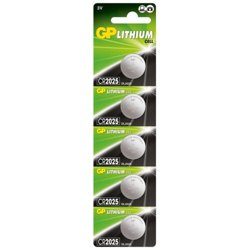 GP CR2025 Litium gombelem 3V (5 darab) (GP 114518)