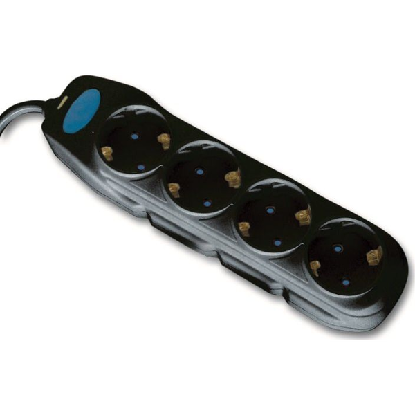 Listwa zasilająca Electraline 4 gniazda 3 m czarna