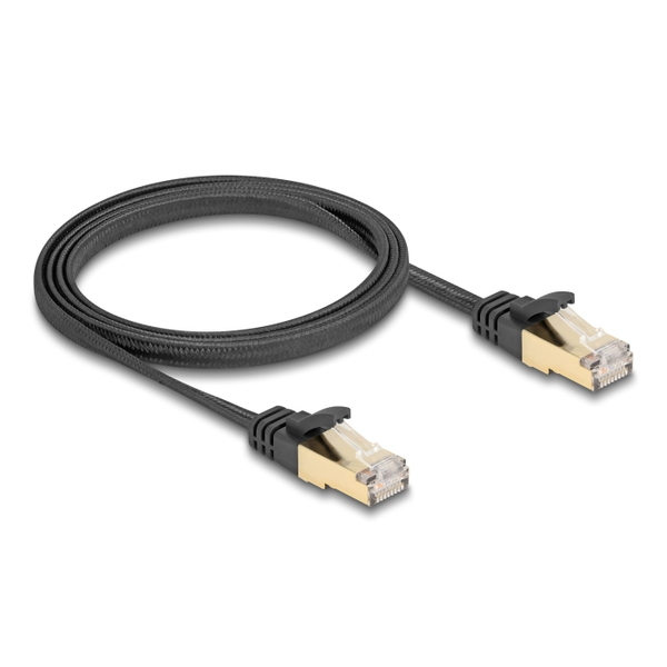 DELOCK RJ45 Flachb.Netzwerkkabel Cat.6A U/FTP St. zu St. 1m