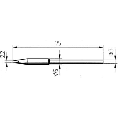 Ersa 0212FDLF Forrasztóhegy Véső forma, egyenes Hegy méret 2.20 mm Tartalom, tartalmi egységek rendelésenként 1 db (0212FDLF/SB) (0212FDLF/SB)