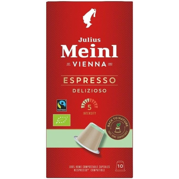 Julius Meinl Espresso Bio & Fairtrade Komposztálható (10x 5,6 g/box)
