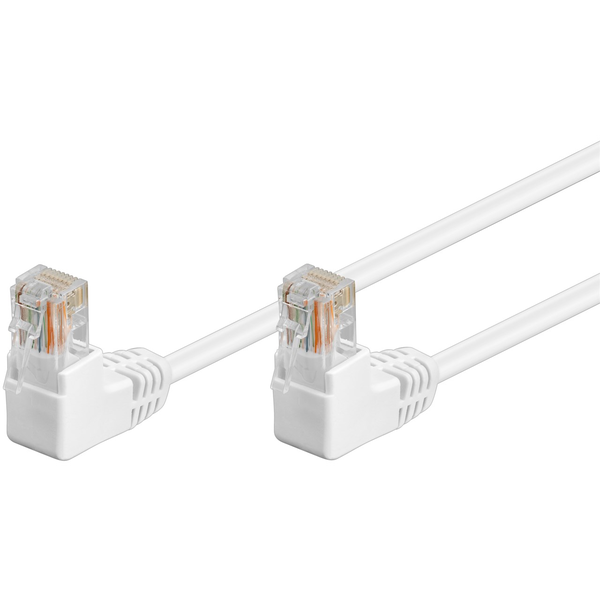 Goobay U/UTP CAT5e Derékszögű patch kábel 1m - Fehér