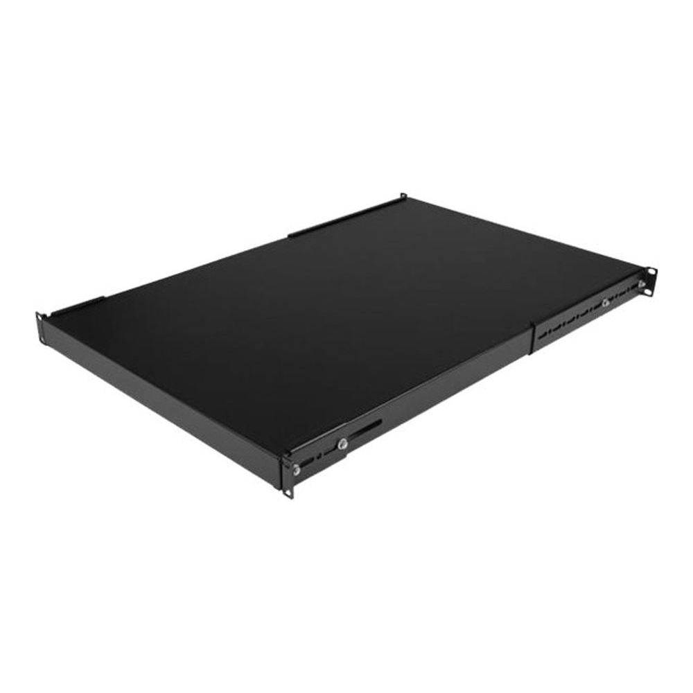 StarTech.com 1U Adjustable Server Rack Mount Shelf - 175lbs - 19.5 to 38in Deep Universal Tray for 19" AV, Data & Network Equipment Rack (ADJSHELFHD) rack shelf - 1U (ADJSHELFHD)