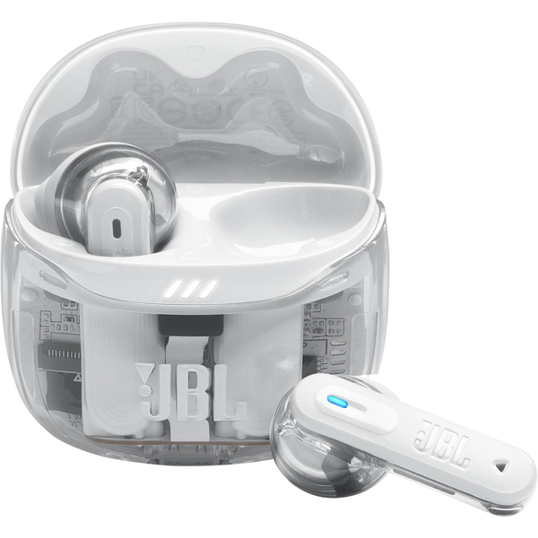 Bluetooth слушалки JBL Tune Flex 2 Ghost Edition, бели