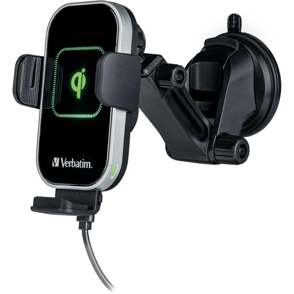 Verbatim FWC-03 Pro Qi Fast Wireless Autoladegerät retail Smartphone Zwart USB Draadloos opladen Auto