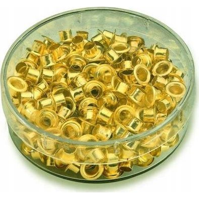 KW-triO 09707 zlaté nýty s očkem 4,8x4,6 mm 250 kusů