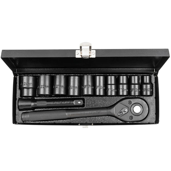 Zestaw narzędzi udarowych 12el. 1/2" (6-kątnych) (10-24mm)