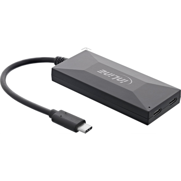 InLine 35399 hub di interfaccia USB 2.0 Type-C 5000 Mbit/s Nero