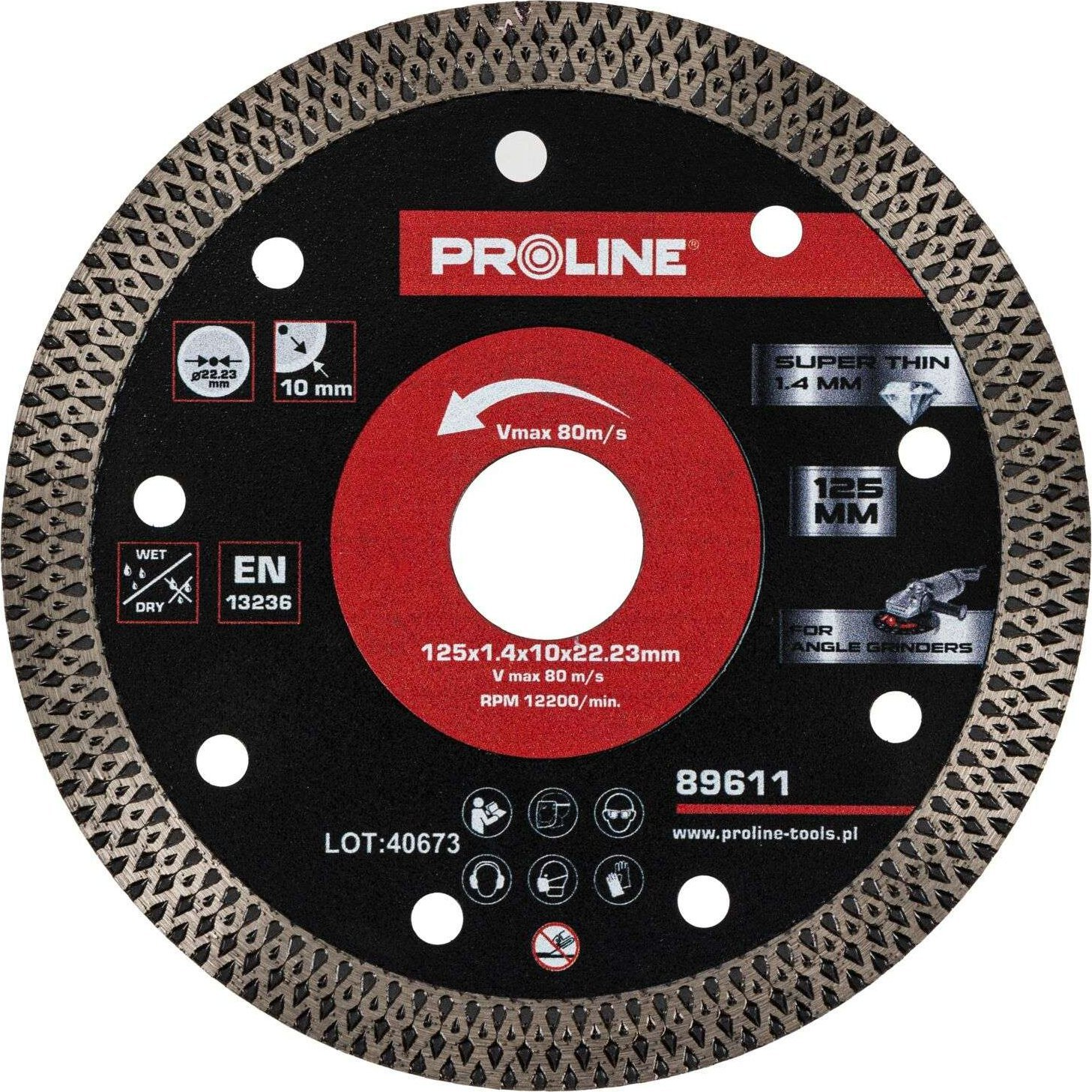 Proline Gyémánt Vágókorong, Vékony, 125*14*10*2223,