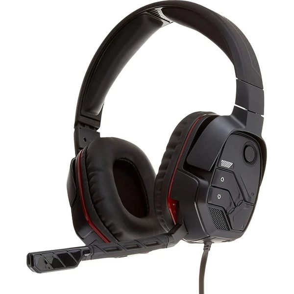 PDP Afterglow LVL 6 + Auricolare Cablato A Padiglione Gaming Nero, Rosso