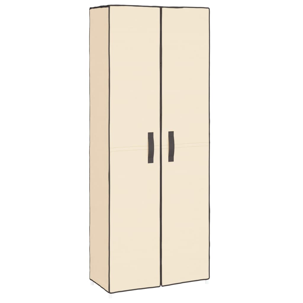 krémszínű szövet cipősszekrény 60 x 30 x 166 cm (337260)