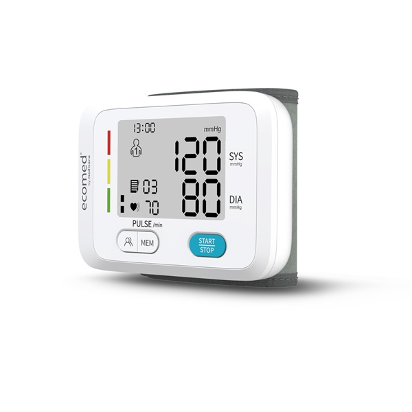 Medisana Ecomed BW-83E Csuklós vérnyomásmérő - Fehér