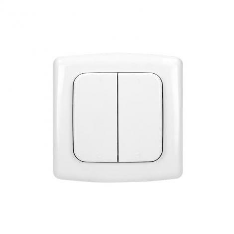 Felszíni dupla kapcsoló a süllyesztett kapcsolók és aljzatok távvezérléséhez, rádióadóval, ORNO Smart Home (OR-SH-1751)